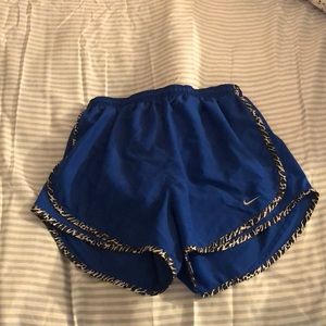 NIKE blue&leopard running shorts